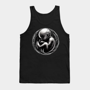 Monochromatic Embryology Outline Tank Top